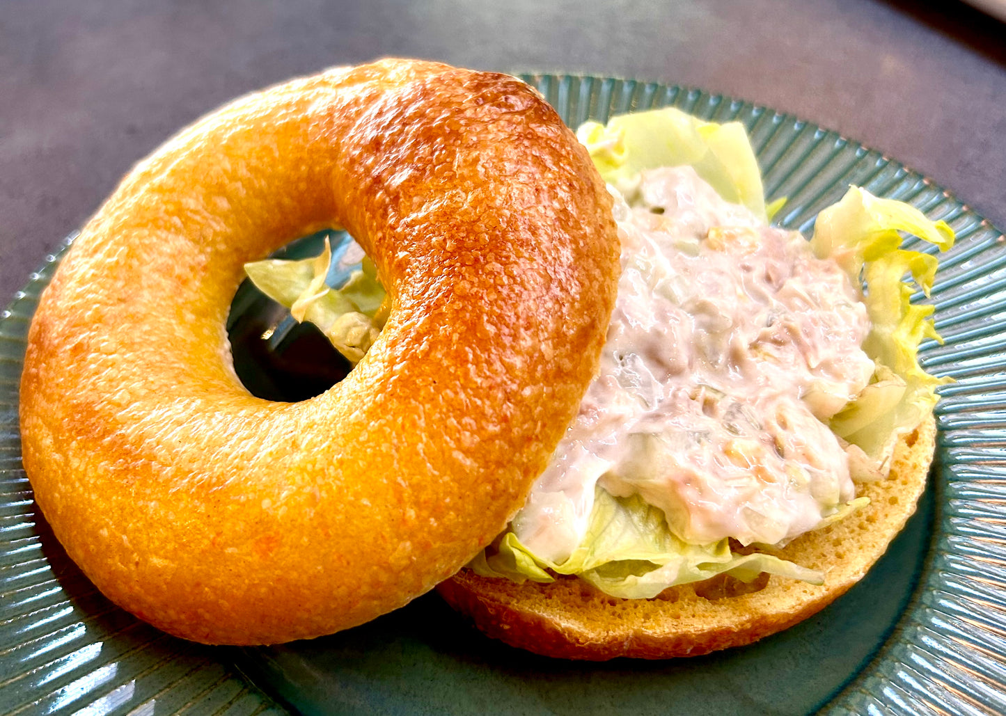 Tuna Snack bagel sandwich