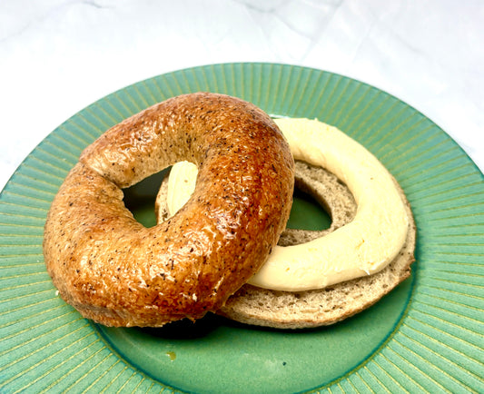 EARLGREY BAGEL WITH SPREAD